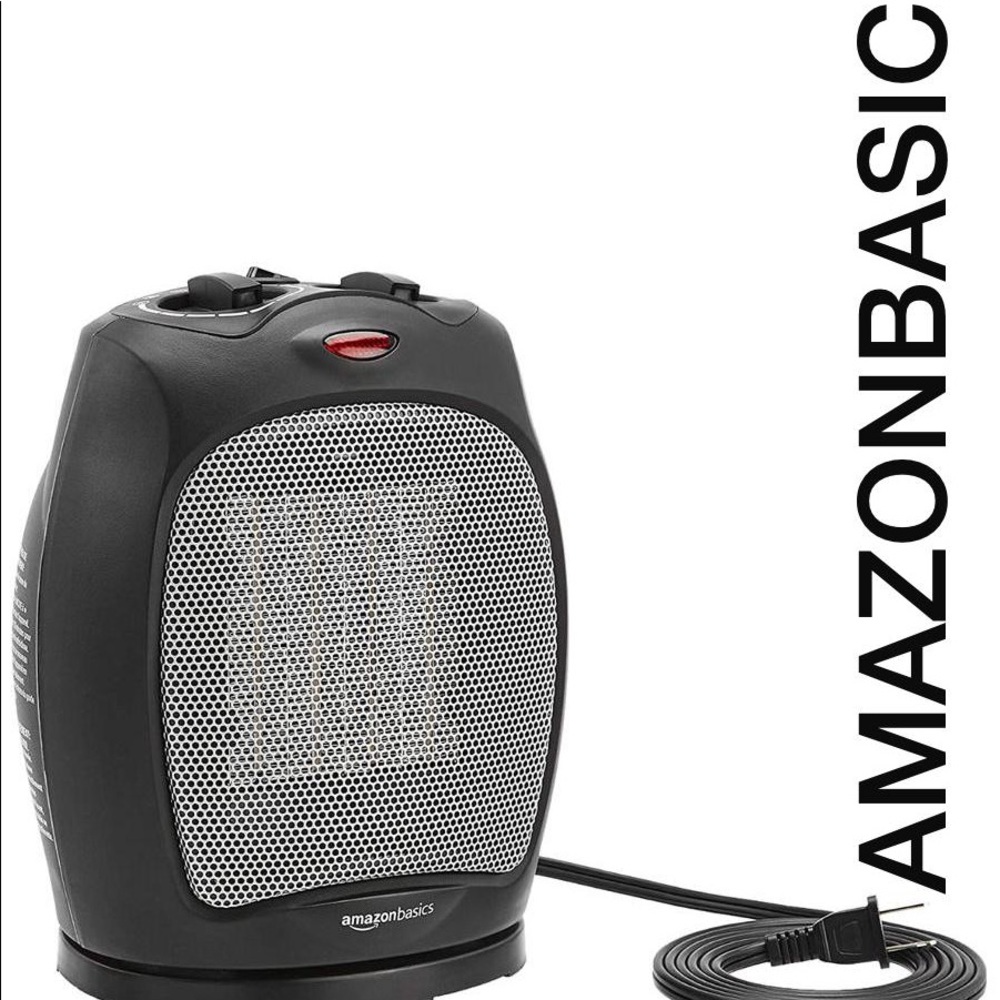 AmazonBasics Calentador de cerámica oscilante